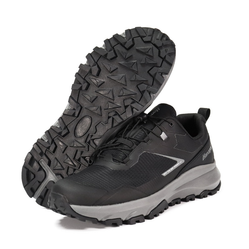 Rubber Outsole Nylon Upper BK Mesh Running Shoes